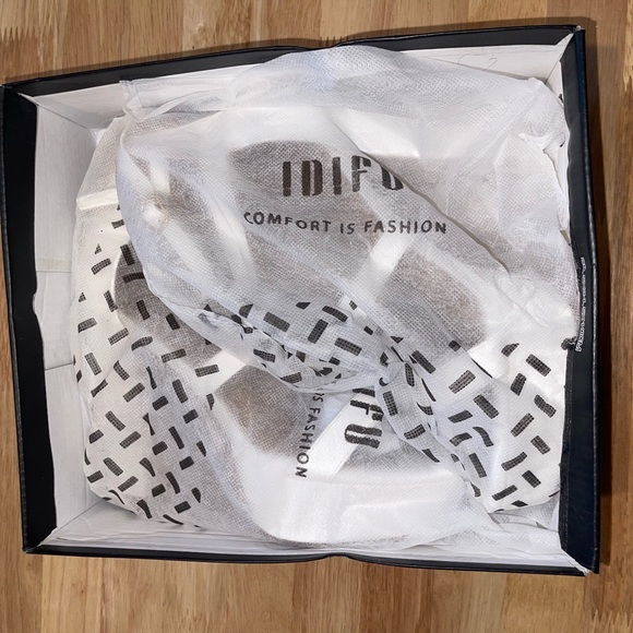 IDIFU Women's Platform Chunky White High Heels - Picture 13 of 13